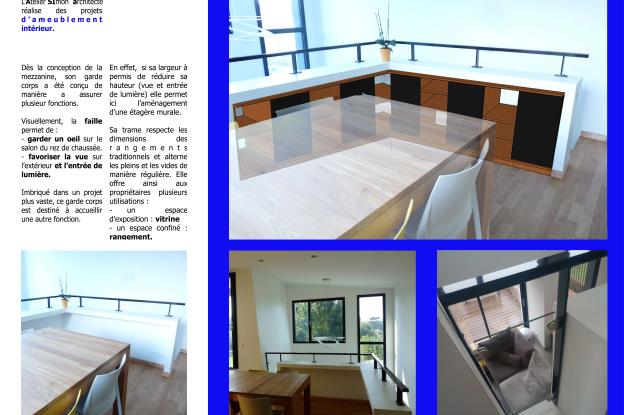Aménagement intérieur - Meuble intégré au garde-corps