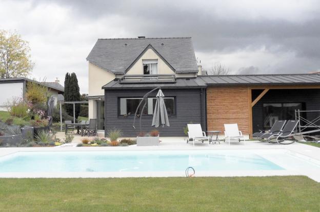 Vue depuis le bas du jardin