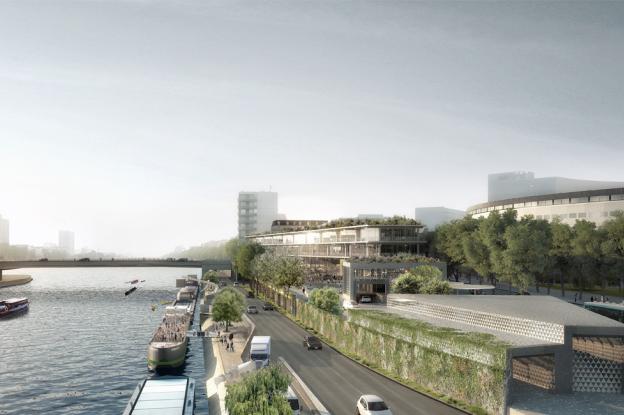 Le projet «En Seine !», vu depuis le RER C, intègre dans un quai le premier port
