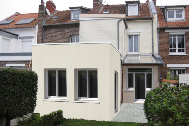 Vue de l'extension depuis le jardin