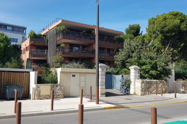 Vue sur entrée résidence
