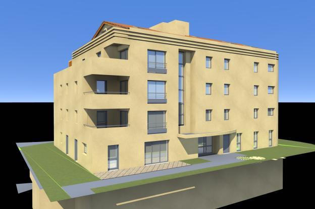 Vue façade Sud-ouest sur avenue de la Mer