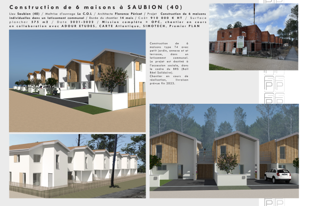 Construction de 6 logements en accession sociale à SAUBION (40)