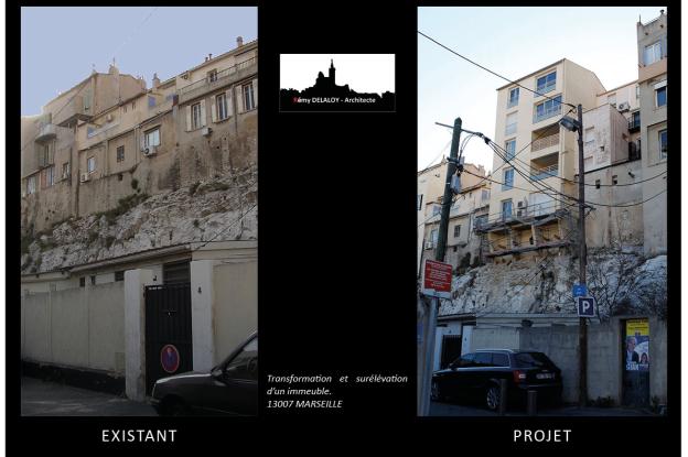 Extension / Surélévation Immeuble / Création de logements / 13007 Marseille