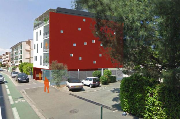 VUE SUR RUE- ESQUISSE 10 LOGEMENTS A TOULOUSE.