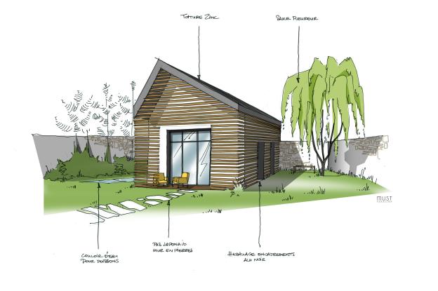 Meej Architecture / Studio d'invités vue extérieure