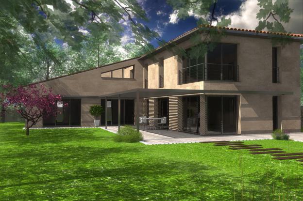 CREATION VILLA CONTEMPORAINE PROVENCALE EN SITE PROTEGE (30) 01