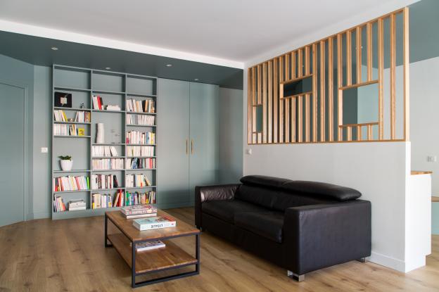 Réunification de deux appartements - Claustra avec niches