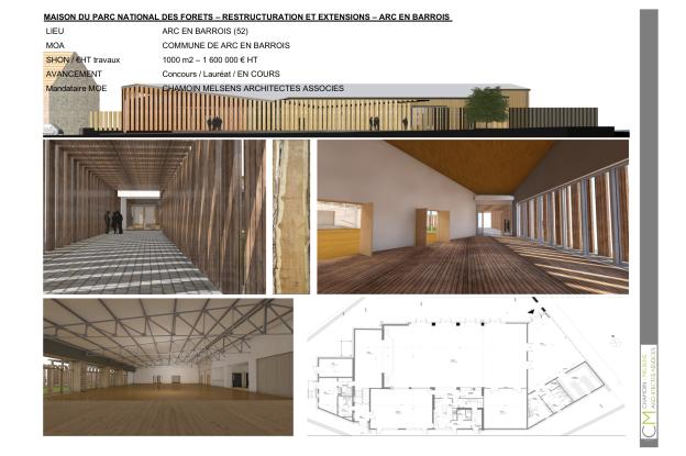 Maison du Parc National des Forêts à Arc en Barrois (2023-2025) - projet en cour