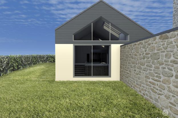 Insertion 3D du projet - Façade Ouest