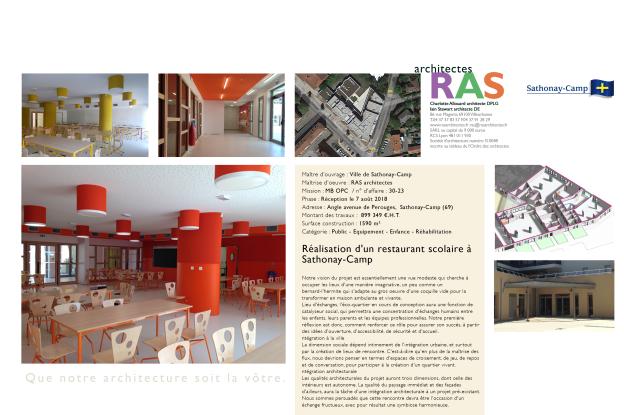 Réalisation d'un restaurant scolaire à Sathonay-Camp