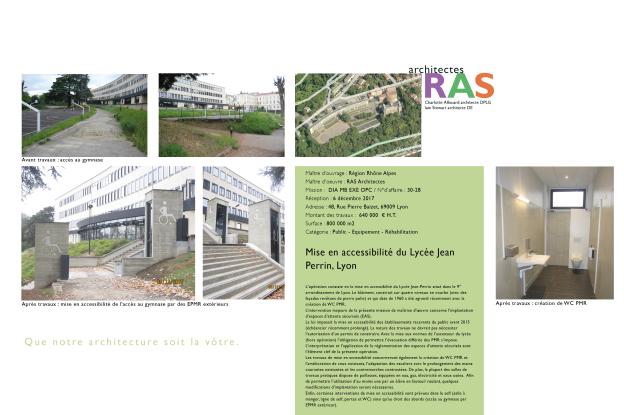 Mise en accessibilité du Lycée Jean Perrin, Lyon