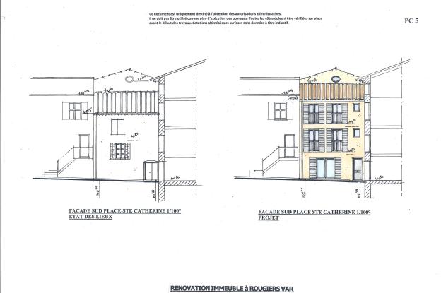 façades avant et après.