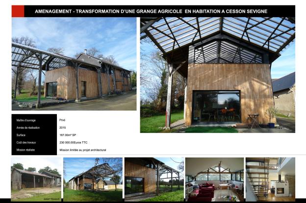 Transformation d'une grange agricole en habitation