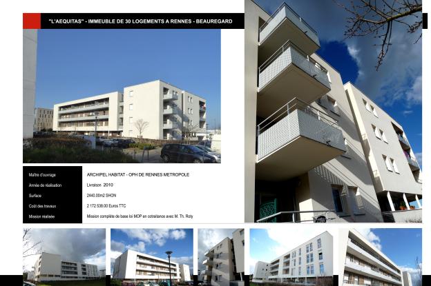 Immeuble de 30 logements locatifs sociaux ARCHIPEL HABITAT - ZAC Beauregard à RE