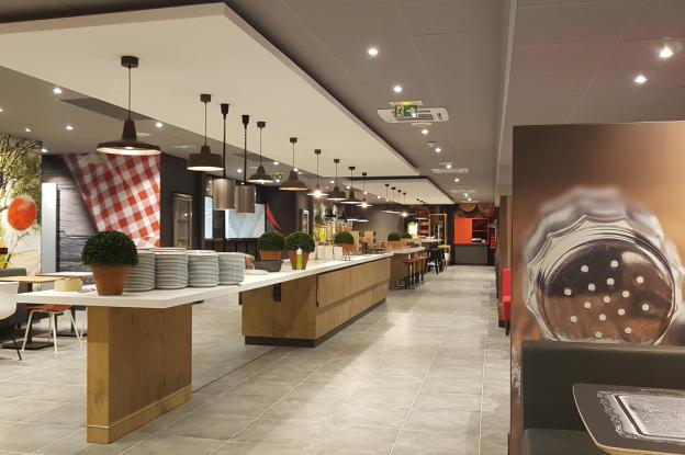 Vue des restaurants