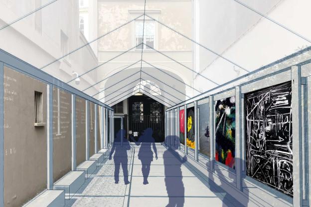 Accès à l’hôtel de Galliffet, perspective