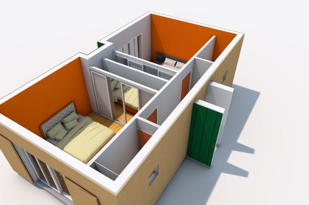 Extension maison V, avant-projet, Les Essarts (27)