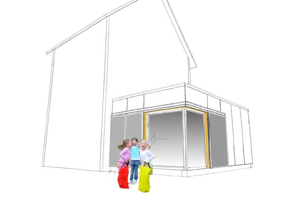 Extension maison S, esquisse, Dreux (28)