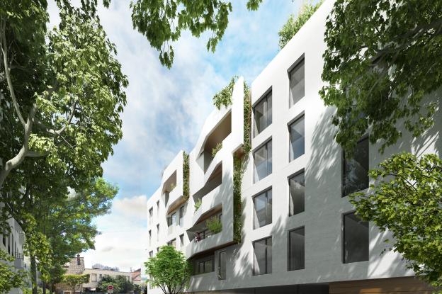 Vue depuis la rue des Acacias