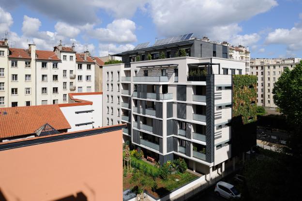 Logements collectifs haut-de-gamme à Lyon 6ème - Archigroup Architectes - façade