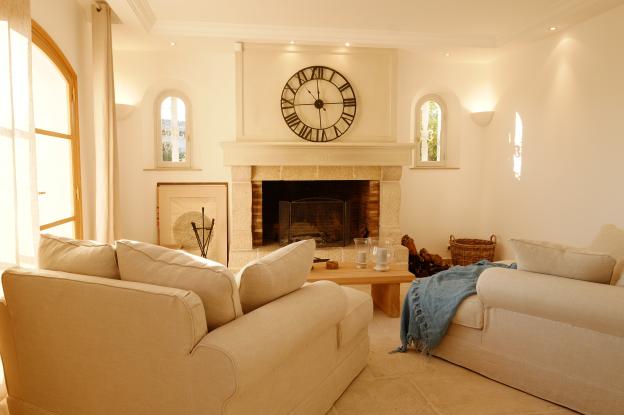 Salon - Renovation d'une villa a Mougins