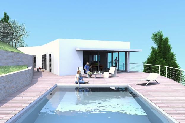 VILLA CARRY LE ROUET-Vue depuis la terrasse de la piscine