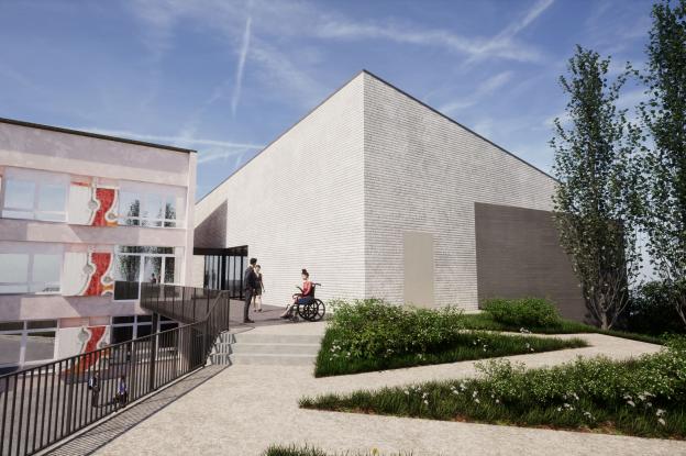 Perspective sur l'entrée - sarl B.FEDELI Architecte