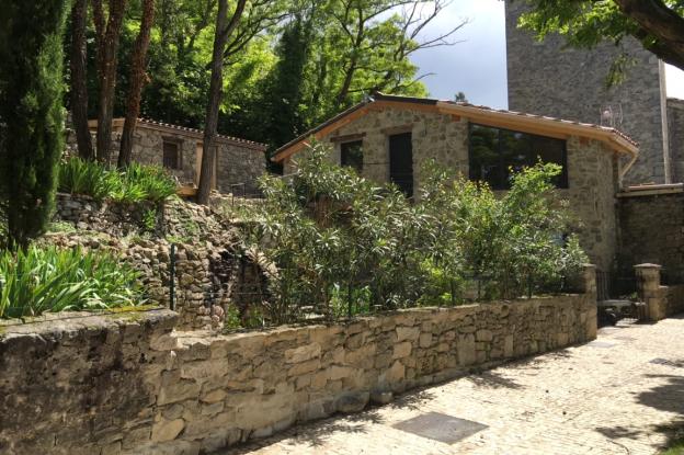 Extension et réhabilitation maison en pierre Chateauneuf de Mazenc Ballay Archit