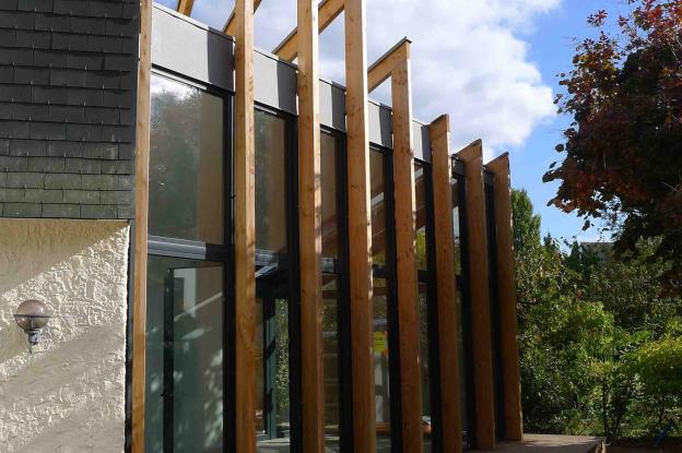 Extension bois - Vue façade Ouest