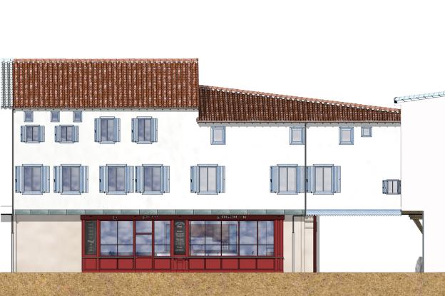 La Façade du projet Côté Rue D'amont