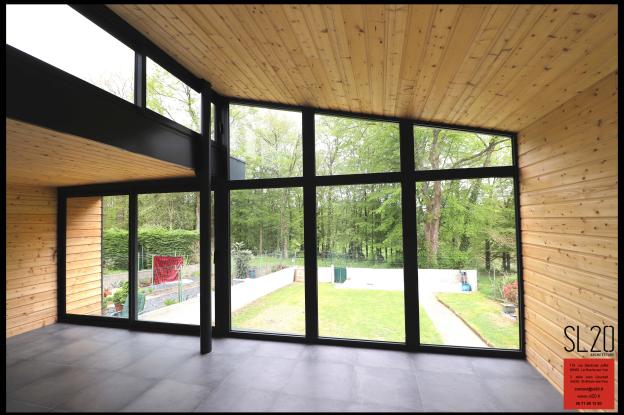 SL20 - Extension verre bois - La Roche sur Yon intérieur