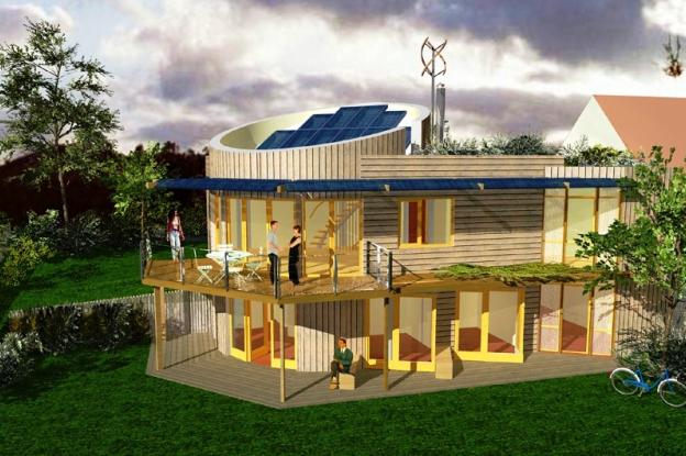 Maison bioclimatique - vue sud