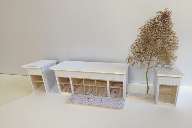 la maquette d'étude au 1/100