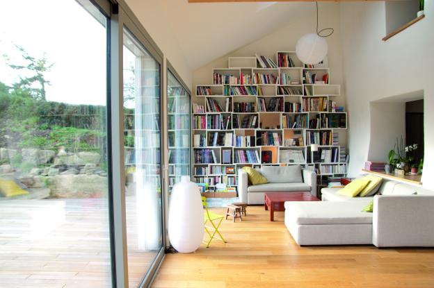 Salon dans extension - B.HOUSSAIS Architecture