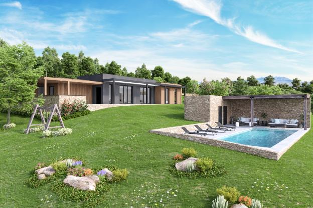 Maison passive à ossature bois en Ardèche par l'agence d'architecture Pépin de B