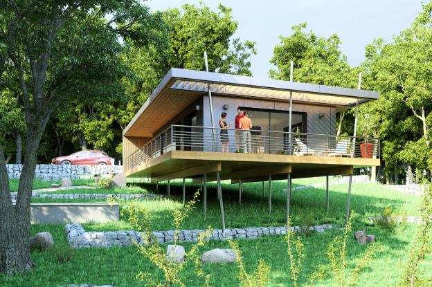 Maison dans les arbres en Ardèche