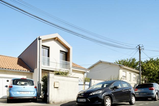 Surélévation-Extension Maison, Ossature bois, Bardage zinc BC 33, Pessac 33 - No