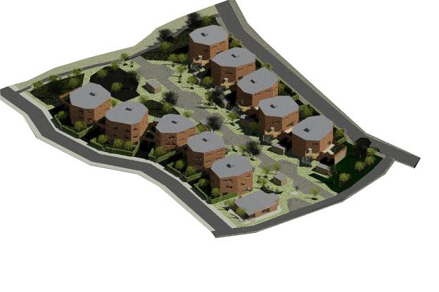 Vue extérieur d'empreinte du projet 