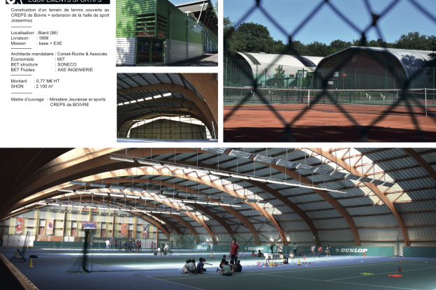 Tennis couverts et halle de sports Jossermoz au CREPS de Poitiers