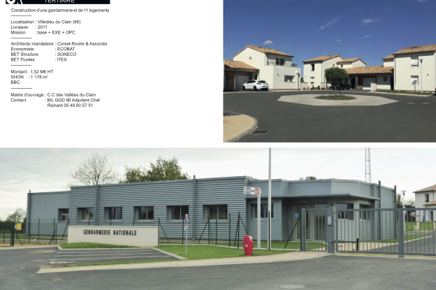 Gendarmerie et 11 logements à La Villedieu-du-Clain