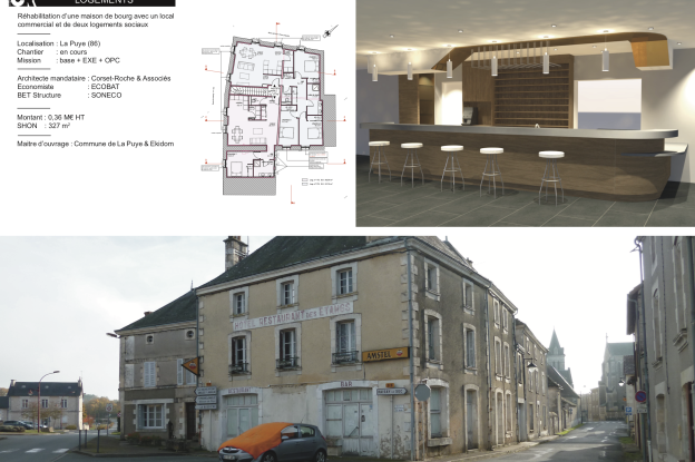 Local commercial et logements sociaux à La Puye