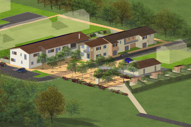 Vue élargie du nouveau quartier