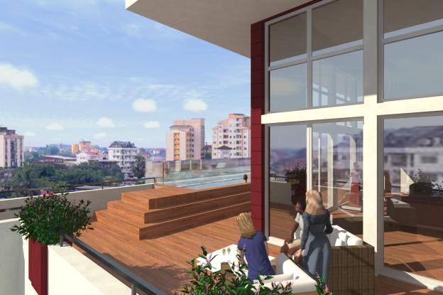 Penthouse au dernier étage de l'immeuble R+9 de haut standing