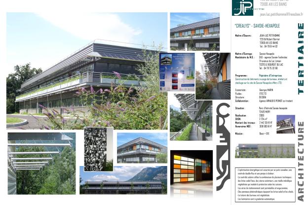 Pépinière d'entreprises "CREALYS" à Méry (73) - JLP architecte / Arnaud & Poingt