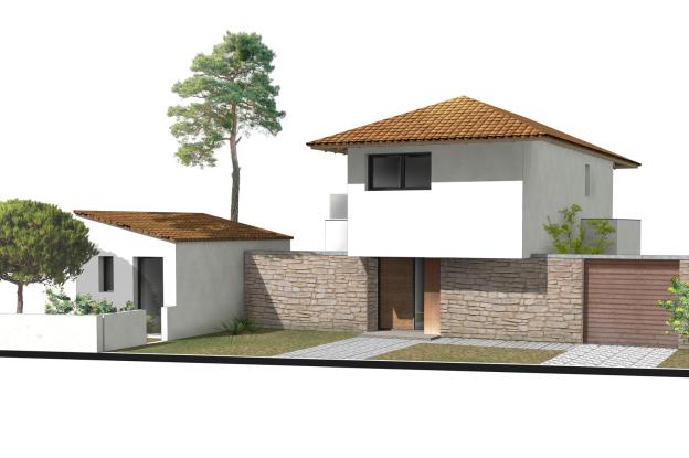 Construction d'une maison au Teich