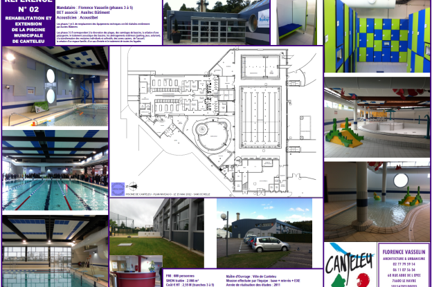 Rénovation piscine Canteleu Florence Vasselin architecte