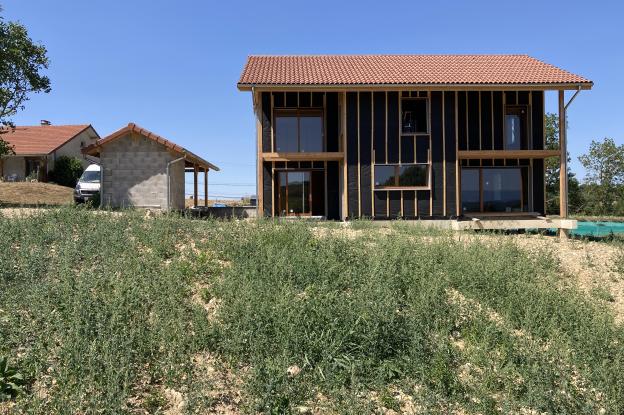 Vue de la façade Sud avant bardage