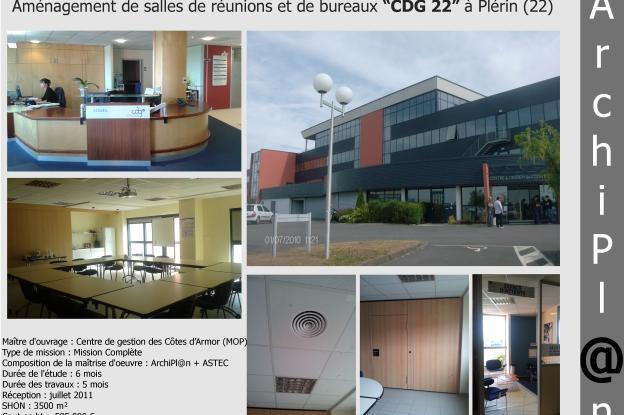 Aménagement de salles de réunions et de bureaux “CDG 22” à Plérin (22)
