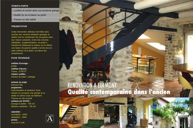 RENOVATION CONTEMPORAINE D'UNE VIEILLE MAISON LORRAINE